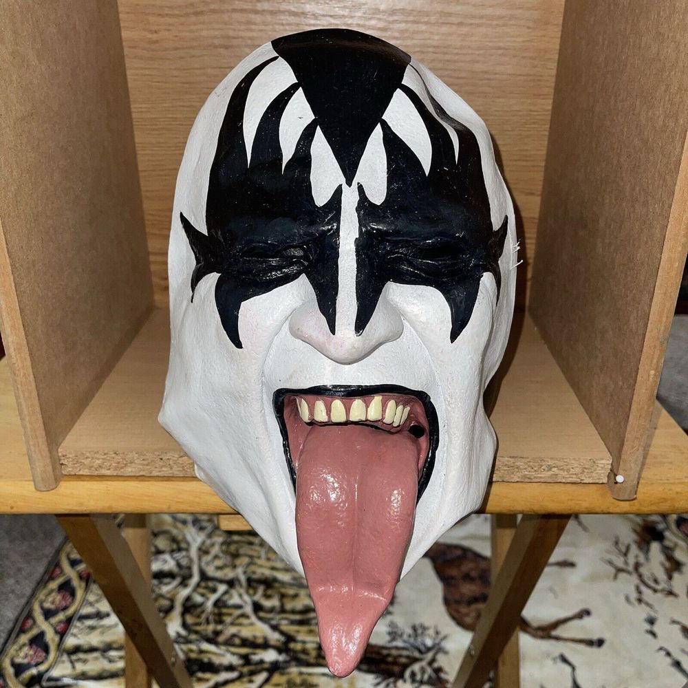 1997 Kiss Gene Simmons Paper Magic Mask Vintage Cosplay Halloween Scary